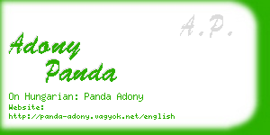 adony panda business card